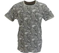 Lambretta Camiseta de manga corta para hombre Paisley Brand, Salvia del desierto, XXL