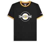 Lambretta Camiseta Ringer para hombre, Negro y dorado., XXL