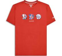 Lambretta Camisetas retro con logotipo de casco para hombre, rosso, 4XL