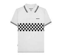 Lambretta Polo con punta de dos tonos, blanco/negro, M