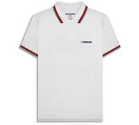 Lambretta Polo de manga corta para hombre, blanco/rojo/azul marino/gris, L