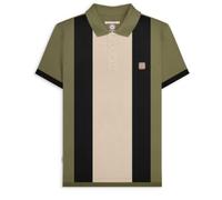 Lambretta - Polo de manga corta para hombre, vintage, con paneles, caqui, 3XL