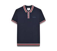 Lambretta Polo de punto para hombre, azul marino, L