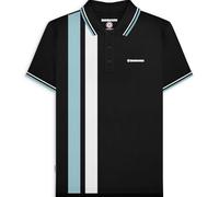 Lambretta - Polo SS25 Raya Vertical para Hombre (4XL) (Negro)
