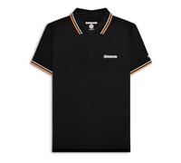 Lambretta Polo Trgt para hombre, Negro y dorado., XL
