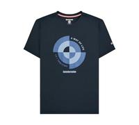 Lambretta Target Quadrant - Camiseta de manga corta para hombre, talla grande y alta, azul marino, 5XL Grande alto