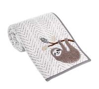 Lambs & Ivy Baby Jungle - Manta para bebé, color gris y blanco