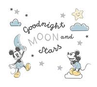 Lambs & Ivy Disney Baby Moonlight Mickey Mouse - Calcomanías para pared, color azul y negro