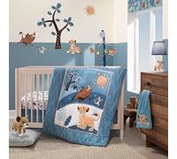 Lambs & Ivy Lion King Adventure - Juego de ropa de cama para cuna (3 piezas), color azul