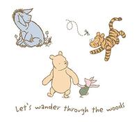 Lambs & Ivy Storytime Pooh - Adhesivo decorativo para pared, diseño de animales, color beige