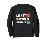 Lame It Stick It Send It Divertido cartero Trabajador del Servicio Postal Manga Larga