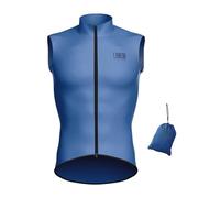 LAMEDA Chaleco Ciclismo Hombre para Hombre Mujer Ligero Secado Rápido Transpirable Chaqueta Deportiva Sin Mangas Cortaviento MTB Verano Azul-L