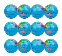 LAMEK 12 piezas Bolas de Estrés Globo Mapa del Mundo Pelota Anti Estrés Foam Bola para Aliviar el Estrés para Niños y Adultos Capacitación, 5,9cm