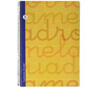 Lamela 7FTE003N Cuaderno folio en espiral, Color naranj, 80 hojas
