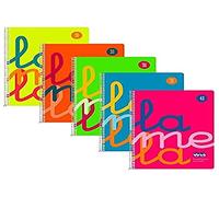 Lamela B07CKKGVF4, Bloc 1/4 Fluor PP 80 Hojas Cuadrícula 90g, 3mm