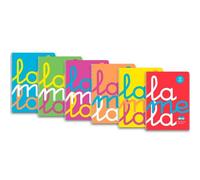 Lamela Cuaderno Espiral 80 Hojas 4º 90 gr Cuadrovía 3 mm Cubierta PP Flúor Colores Surtidos Set de 6 (Set de 6)
