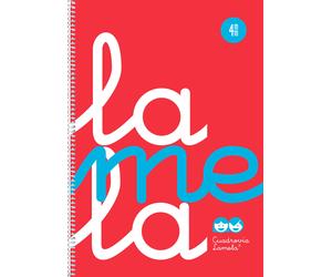 Lamela cuaderno espiral 80h folio 90gr c/m cuadrovía 4mm cubierta pp