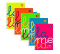Lamela cuaderno espiral A5 cuadrícula 90gr 80h (colores surtidos)