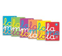 Lamela Cuaderno Fº Plastic - 4 mm - 80 hojas - 90 grs -Surtido 6 colores