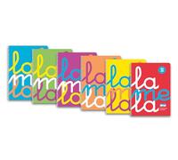 Lamela Cuadernos cuarto Flúor pp 3 mm.,- Surtido 6 colores 90grs