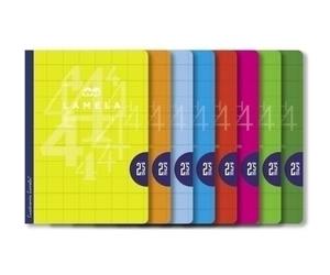 LAMELA LIBRETA GRAPADA 50h 4º CUADROVIA 2,5 mm COLORES SURTIDOS. 10 UNIDADES