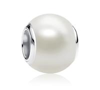LaMenars Colgantes de Abalorios Silver Ball Bead Charms Originales Plata de Ley 925 con Circonita Cúbica para Pandora & Europeo Pulseras Brazaletes Collares para Mujer