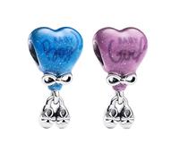 LaMenars Color-changing Gender Reveal Girl and Boy Charm Duo para Pulseras 925 Sterling Silver Bead Mujeres Charms Día de la Madre Cumpleaños Aniversario Joyería para Niñas Esposa