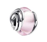 LaMenars Encircled Pink Murano Glass Mom Charm per Braccialetti in Argento Sterling 925 Charms Donna Mother's Day Birthday Anniversary Jewelry for Girls Wife