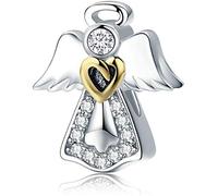 LaMenars Love Charm para pulseras Pandora 925 Silver colgante abalorios para mujeres collares regalo para el cumpleaños del día de la madre (A2-Ángel)