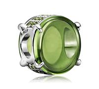 LaMenars Tortuga de vidrio verde Charm for 925 Sterling Silver Pulsera femenina collar navideño colgante de San Valentín regalo de la niña del día de la madre