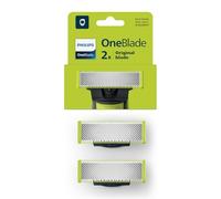 Lames de Rechange - PHILIPS - QP220/51 OneBlade - Acier Inoxydable, 4 Mois d'Utilisation, Double Sens, Étanches