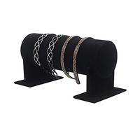 LAMF Soporte de exhibición de joyas desmontable para el pelo, diadema para el pelo, organizador de terciopelo con barra en T, soporte de exhibición para cadenas, pulseras, collares