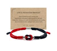 LAMIBEE Pulsera de la amistad Infinity Surfer, amor eterno y amistad con colores multicolor, cordón de protección de nudo tibetano de la suerte tejida, talla única, fibra sintética, No es una piedra