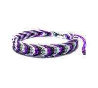 LAMIBEE Pulsera tibetana de pansexualidad bisexual LGBT con orgullo y amor | Amuleto y pulsera de cuerda bohemia para mujeres y hombres, hilo para él y ella, 7 Inch, Metal Piedra, Ágata