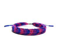 LAMIBEE Pulsera tibetana de pansexualidad bisexual LGBT con orgullo y amor | Amuleto y pulsera de cuerda bohemia para mujeres y hombres, hilo para él y ella, 25,4 cm, Ágata