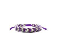 LAMIBEE Pulsera tibetana de pansexualidad bisexual LGBT con orgullo y amor | Amuleto y pulsera de cuerda bohemia para mujeres y hombres, hilo para él y ella, 6.7 inches, Ágata