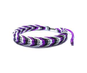 LAMIBEE Pulsera tibetana de pansexualidad bisexual LGBT con orgullo y amor | Amuleto y pulsera de cuerda bohemia para mujeres y hombres, hilo para él y ella, 7 Inch, Metal Piedra, Ágata