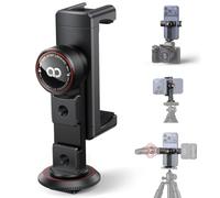 Lamicall 3-EN-1 Adaptador de Trípode para Smartphone - [Aleación de Aluminio] Equipado con 3 Zapatas Frías, 2 Tornillos de 1/4" y Tipo Arca, 360° Rotación, Soporte Móvil para Tripode y Cámara