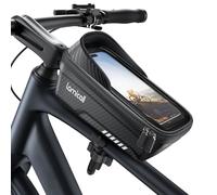 Lamicall Bolsa Cuadro de Bicicleta Impermeable - [1S Liberación Rápida] Soporte Móvil de Manillar Bici 1.3L Capacidad, Bolsa Ciclismo de Tubo Superior con Pantalla Táctil TPU, para Smartphone 4.7-7"
