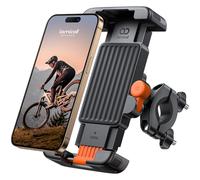 Lamicall Soporte Móvil Bicicleta, [1S Bloqueo/Desbloqueo] 360° Rotación, Soporte Teléfono Moto con Protección de Silicona para iPhone 17/16/15/14 Pro MAX, Galaxy S25 S24 Ultra, 6-7" Smartphone