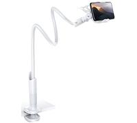 Lamicall Soporte Móvil con Cuello de Cisne - Soporte Teléfono e Smartphones para iPhone 16 Pro MAX Plus, 15 14 13 12 11 Pro MAX Mini Plus XR X 8 7 6, Samsung, Huawei, Otras Smartphones - Blanco