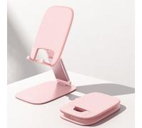 Lamicall Soporte Móvil Mesa Plegable, Soporte Teléfono - [15mm Ultrafino] Base Móvil, Altura & Ángulo Ajustables, Soporte Universal para iPhone 17/16/15/14/13/12/11 Pro MAX, Samsung y Otro Smartphone