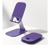 Lamicall Soporte Móvil Mesa Plegable, Soporte Teléfono - [15mm Ultrafino] Base Móvil, Altura & Ángulo Ajustables, Soporte Universal para iPhone 17/16/15/14/13/12/11 Pro MAX, Samsung y Otro Smartphone