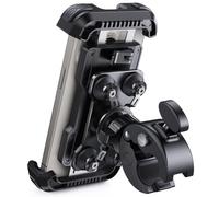 Lamicall Soporte Móvil Moto Antivibración - [con Doble Amortiguador] 360°Rotación, 1S Liberación con un Botón, Soporte Teléfono Bicicleta para iPhone 17 16 15 14 13 Series, Huawei, 4,7-6,8” Smartphone