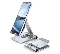 Lamicall Soporte Móvil, Multiángulo Soporte Teléfono - Plegable Soporte Dock Base para iPhone 13, 12 Mini, 12 Pro MAX, 11 Pro, XS MAX, XS, XR, X, 8, 7, 6 Plus, SE, Samsung S10 S9, Tablet y Smartphones