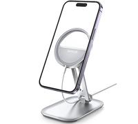 Lamicall Soporte Móvil para MagSafe Cargador - Soporte Plegable Teléfono Mesa de Aluminio, 360°Rotación, Compatible con iPhone 16 15 14 13 12 Pro Max/Pro/Plus/Mini, [Cargador para MagSafe No Incluido]