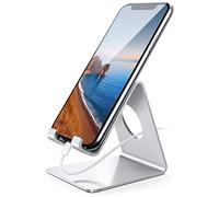 Lamicall Soporte Móvil, Soporte Teléfono - Dock Base para Teléfono para iPhone 17 Pro MAX Air, 16 15 14 13 12 11 Pro MAX Plus Mini, XS XR X 8 7 6, Samsung S10 S9, Huawei, Otras Smartphones - Plata
