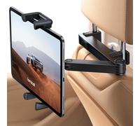 Lamicall Soporte Tablet Coche - [Plegable Clip Silicona Ancho] [Brazo Metálico] Soporte Tablet Reposacabezas Plegable, 360° Rotación, para iPad Pro, Air, Mini 6 5 4 3, Tab, Otros 6,1-13" Dispositivo