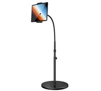 Lamicall Soporte Tablet de Pie - Soporte de Cuello de Cisne para Tablet Ajustable y Base Estable de 4.8 KG, para 4.7-13" Tablets, iPad 12.9, iPad Air Mini 2 3 4, Switch, Otras Tablets, Negro