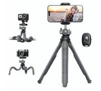 Lamicall Tripode para Móvil - [3 en 1] Mini Tripode Móvil Portátil con Control Remoto Inalámbrico, 360°Rotación, Palo Selfie, Trípode Flexible con Tornillo 1/4'' para iPhone/Android, para GoPro/Cámara